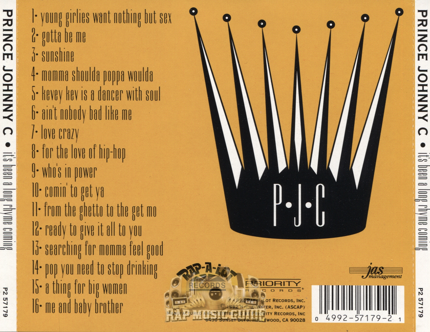 Prince Johnny C - It's Been A Long Rhyme Coming: 1st Press